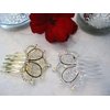 Crystal hair comb barrette clip bridal clip bridal barrette Set A: (Primary color: Silver)