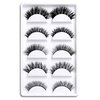 100% Mink Eyelashes Fluffy Wispy Long Dramatic False Eyelashes Set Thick Volume Fake Eyelashes Natural Soft Extension Eyelashes Handmade Pack Lashes 5 Pack 5 Fashion Styles Multipack C