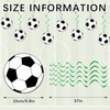 Lewtemi 30 Pcs Soccer Ball Hanging Swirls Soccer Party Decorations Soccer Garland Soccer Party Supplies for Boys Kids Birthday Baby Shower Sports Themed Party Decoration One Sided Printing