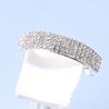 Yheakne Boho Crystal Ponytail Hair Cuff Barrette - Geometric Rhinestone Hair Tie Ring Bling Hair Accessory for Women and Girls Gifts