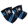Elbow Wraps (1 Pair) - 40" Elastic Elbow Support & Compression - For Weightlifting, Powerlifting, Fitness, Cross Training & Gym Workout - Elbow Straps for Weight Lifting (Black/Blue)
