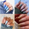 UNA GELLA Almond Gel x Nail Tips, 504PCS Pre Etched Clear Fake Nails Tips Medium Almond Shape - 12 Sizes Full Cover Soft Acrylic Press On Nail Extensions No C Curve Gift for Diy at Home