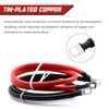 2 AWG Gauge Red + Black Pure Copper Battery Cables Power Inverter Wire Set for Solar, RV, Car, Boat, Automotive, Marine, Motorcycle with 5/16 in Lugs (2PCS, 2 AWG, 3ft)