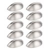 Probrico (10 Pack Satin Nickel Drawer Handles Cabinet Cup Pulls 3 Inch Hole Center Kitchen Cabinet Hardware Bin Cup Cabinet Handles Modern Dresser Closet Handles Knobs