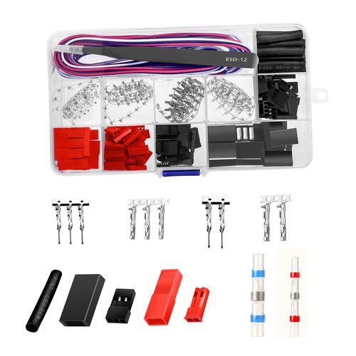 KWBRC 50 JST Sets Servo Plug Male Female Connector Crimp Pin Cable Kit with Solder Seal Wire Connectors Compatible JST SYP Futaba for Hitec Spektrum RC Car and Model Airplanes