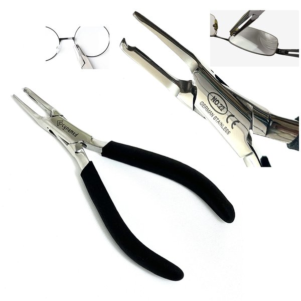 Premium -Nose Pad Arm Adjusting Pliers Eyeglass Arms Frame Eyeglasses Nose Pad Remover, Multi-purpose Optical Optician Tool for Glasses Repair Assembling & Adjusting (NOSE PAD PLIER)