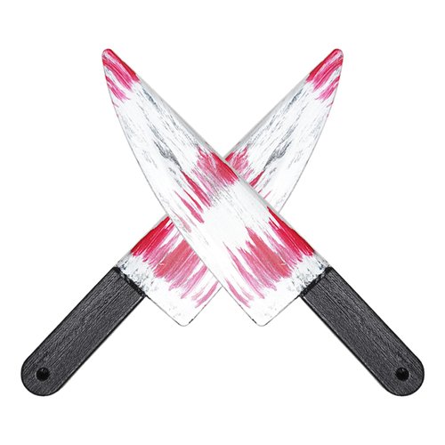 Rotumaty 2 PCS Fake Knife, Scary Halloween Costumes Accessories, Bloody Prop Knife - Realistic Cosplay Prank Toy Prop for Masquerade Party Haunted House Decoration
