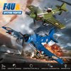WW2 Military Plane Building Sets Compatible with Lego, Create US F4U & UK Spitfire Fighter Jet Models Toys, Great Army Airplane Aircraft Gifts for Boys Kids