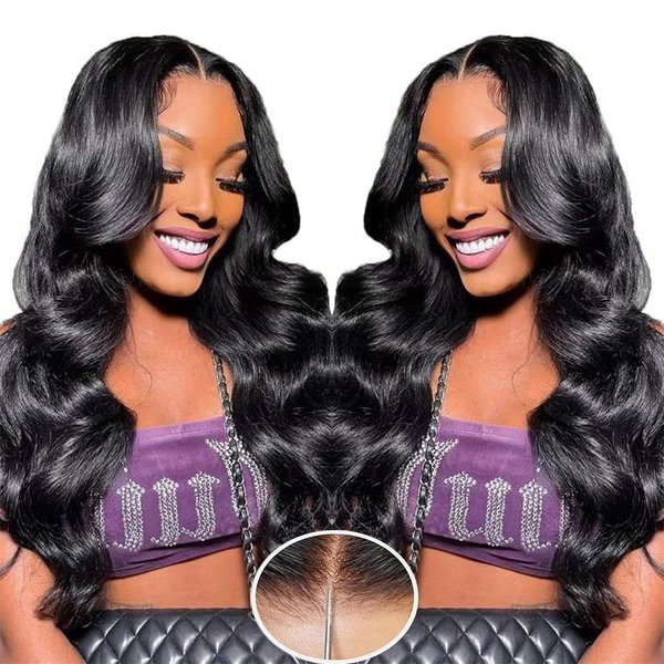 Aolvoblees 30 Inch Glueless Wigs Human Hair Pre Plucked Pre Cut For Beginners 6X4 Body Wave Lace Front Wigs With HD Lace Closure 3 Seconds To Wear And Go Human Hair Wigs 180% Density No Glue Pre Cut