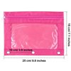 Zippered Binder Fabric Pencil Pouch 3 Rings with Clear Window for School Classroom Organizers 8 Pack (Multicolor)