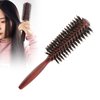 Hairstyling Brush, Round Hair Brush Solid Wood Handle for Home for Barbershop