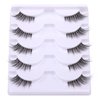 Half Lashes Lashes Natural Look Wispy 3/4 False Eyelashes Fluffy Clear Band False Cat Eye Lashes that Look Like Extensions Soft Handmade Reusable Lashes Pack