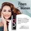 GBG Womens Hair Fibers for Thinning, Fine Hair & Bald Spots, Dark Brown - Hair Thickening Fibers for Instantly Thick in 30 Seconds, Touch Up and Thickener for Women & Men 25g - Cruelty Free