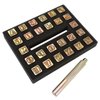 Yoption 27Pcs Metal Letter Stamps Punch Set 13mm, A-Z Alphabet Steel Stamps Tool for Leather Craft Belt Bag Hat Shoes Marking