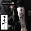 INKARTLINK Temporary Tattoos, Semi Permanent Tattoo Adult Art Design Waterproof Temp Tattoo Party Favors Tattoo Stickers Realistic Look, No Adhesive, Lasts 1-2 Weeks Black (Dark rose 2)