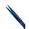 Blue Titanium Hair Cutting Barber Shears 6.75" (17.145cm) with Curved Finger Rest Classic Design - German Stainless