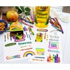 Silver Buffalo Crayola Crayon Box Retro-Style Twist Spout Plastic Water Bottle Jug and Sticker Set For Personalizing | Holds 32 Ounces