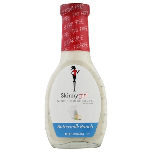 Skinnygirl Fat-Free Salad Dressing, Sugar-Free Buttermilk Ranch, 8 Ounce