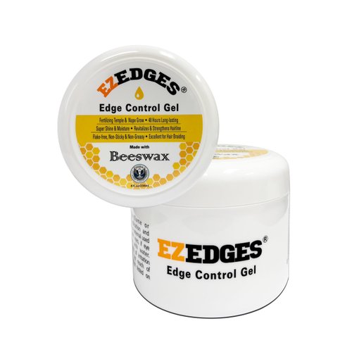 EZEDGES Beeswax Edge Control Gel, Fertilizing Temple/48 Hours Long-Lasting/Super Shine/Revitalize/Flake-Free/Hair Braiding, (8 oz.)