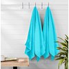 Belizzi Home Ultra Soft 6 Pack Cotton Towel Set, Contains 2 Bath Towels 28x55 inch, 2 Hand Towels 16x24 inch & 2 Wash Coths 12x12 inch, Ideal for Everyday use, Compact & Lightweight - Turquoise Blue