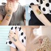 Oottati 18 Sheets Glitter Cute Temporary Tattoos Fairy-tale Dragon Panda Zebra Cat Tiger Sheep Rabbit Elephant Squirrel Animal Suit for Kids Adults