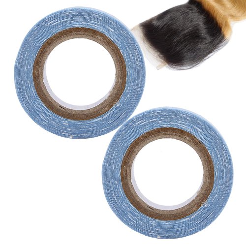 ZJchao Hair Extension Adhesive Tape, 2pcs 3 Yards Length 0.3in Width Front Wig Support Tapes Waterproof Double Sided Wig Tape for Hair Salon Wigs Toupees Extension Replacement Tape Hair Roll