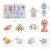AMCHSURI Bath Toys for Babies 6-12 Months,10 PCS Mold Free Baby Bath Toys Ocean Animals Bathtub Float Toy for Water Play Kids Preschool Education Toy Christmas Birthday Baby Gifts