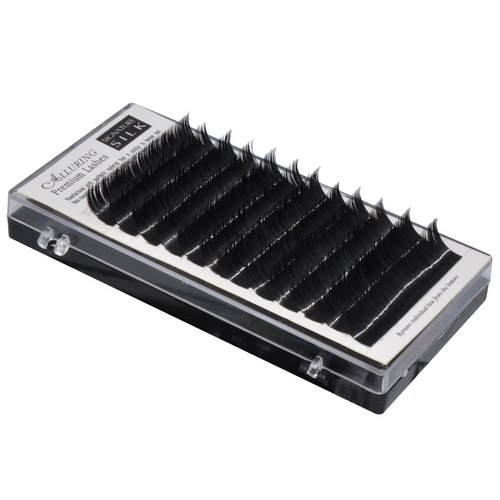 Alluring Silk Lashes for Eyelash Extensions D curl .15mm thickness