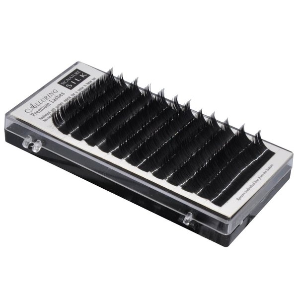 Alluring Silk Lashes for Eyelash Extensions D curl .15mm thickness