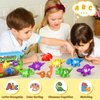 YTKIH 52 PCS ABC Alphabet Learning Toys for Ages 2-4,Dinosaur Toys,Preschool Educational Montessori Toys,Toddlers Travel Fine Motor Skills Toys for Kids 3-5