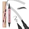2 In 1 Microblading Eyebrow Pencil, Magic 3D 4-Tip Eyebrow Pen, Precise Waterproof Eyebrow Pencil For Natural And Long-Lasting Makeup, Eyebrow Pencil For Women and Men（Black）