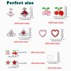COOSLIM 45 Pcs Cherry Nail Charms Rhinestone Red Pink Cherries Nail Art Gems Star Heart Planet Pearl Nail Jewelry Decorations Saturn Shape Acrylic Nail Accessories for Women Girl DIY Crafts Supplies B