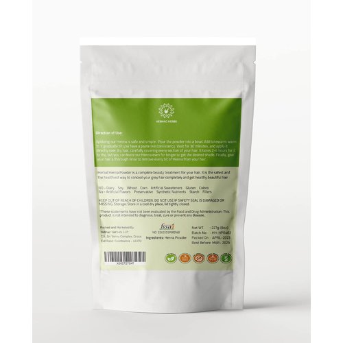 Henna Powder for hair 227g (8) - Henna Powder for Black Hair Pure and Natural Hair Colour | Heena Mehendi Powder | Natural Hair Color Mehendi Powder For Hair