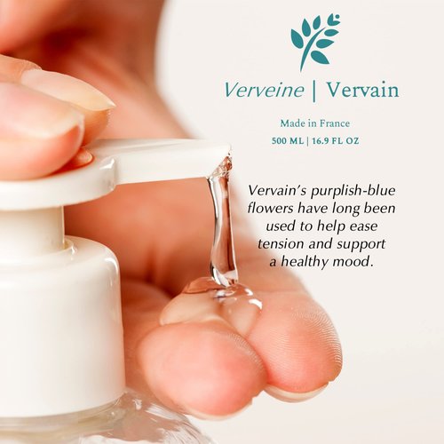 Luxury Hand Soap by Provence Santé 16.9 oz - Liquid Hand Soap for Bathroom, French Soap with Moisturizing with Sweet Almond Oil, Citrus Lemon Vervain Scent - Liquid Soap Bottle with Pump