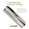 Kent 93TG Mini Beard Comb for Men, Wide Tooth Men's Comb, Mustache Comb and Beard Combs for Facial Hair, Small Pocket Sized Travel Comb, Mini Comb Detangle Comb for Beard Detangling Comb