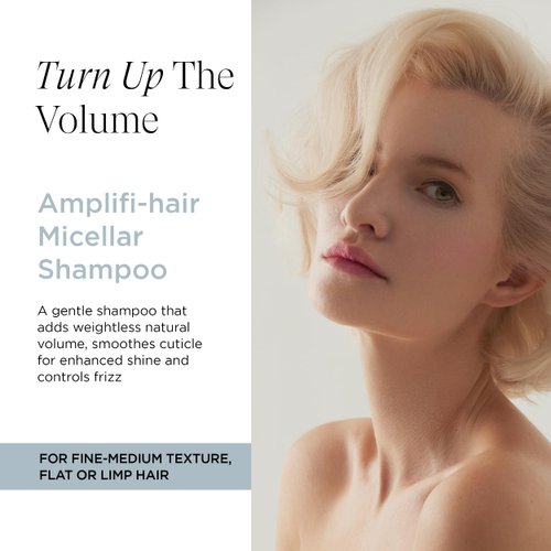 Intelligent Nutrients Amplifi-hair Micellar Shampoo, Plant-Powered Volumizing Shampoo for Fine Hair, Vegan Formula, 8.5 Oz