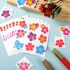 Kathfly 180 Pcs Hibiscus Glitter Sticker Tattoo Temporary Tattoo Summer Fake Flower Stickers Cute Apparel Accessories for Body Face Women Party Favors