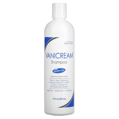 Vanicream Free & Clear Hair Shampoo | For Sensitive Skin | pH Balanced for all Hair Types | Fragrance and Paraben Free | 12 Ounce
