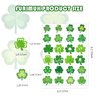 St Patricks Day Tattoos Glitter Shamrock Temporary Tattoo Stickers, Waterproof Saint Patricks Day Green Clover Tattoos Face Body Art Make up Deco Irish Party Favors (Medium, Count, 24)