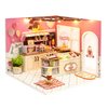 Flever Dollhouse Miniature DIY House Kit Creative Room with Furniture for Romantic Valentine's Gift (Happiness ice Cream Shop)
