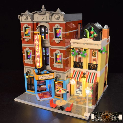 LightGo LED Lighting Kit with Battery Box Designed for Lego 10312 Jazz Club Modular Buildings Set - Not Include Model (Infrared Version)