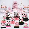 Holy Cow I'm One Birthday Decorations Girls, Cow First Birthday Honeycomb Centerpiece Party Supplies, Baby 1st Birthday Cow Themed Table Toppers Sign Decor