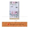 Baby Growth Chart Ruler Kids Roll-up Height Chart Wall Hanging Measurement Chart Wall Decor with Wood Frame for Kids Nursery Room Canvas Removable Height Growth Chart 8'' x 79'' (Pink Flower)