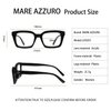 MARE AZZURO Women’s Reading Glasses +3.5 Stylish Readers for Female 3.50 Square Oversized Reader 350 with Spring Hinge