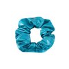 7 Pcs Sparkly Faux Leather Cheer Zipper Pocket Stash Cash Hair Scrunchies For Thick Hair Sports Ponytail Holder Wrist Metallic Hidden Pocket Band Traveling Party Festivals for Women Girls (Turquoise)