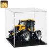 LANSCOERY Acrylic Display Case, Assemble Showcase Display Box for Collectibles, with Dustproof & Seamless Display Design, 7x7x7inch Black Base