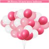 50 Pieces Slumber Party Decorations Girls Rose Red Party Balloons Sleepover Pajama Spa Party Decor Foil Popcorn Balloons Cloud Moon Balloons Latex Balloons for Birthday Bridal Shower (Rose red)