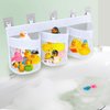 Bath Toy Storage Bag, Premium Nylon Bathtub Toy Holder Net with 5pcs Plastic Adhesive Hooks Bath Toy Storage Mesh Suction Practical Supplies for Bathroom Toy Organizer and Sorting