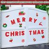 Christmas Decorations Garage Door Magnets, 25pcs Magnetic Merry Christmas Door Decorations, Reflective Christmas Car Magnets Decals, Xmas Garage Magnetic Stickers for Refrigerator Mailbox Dishwasher