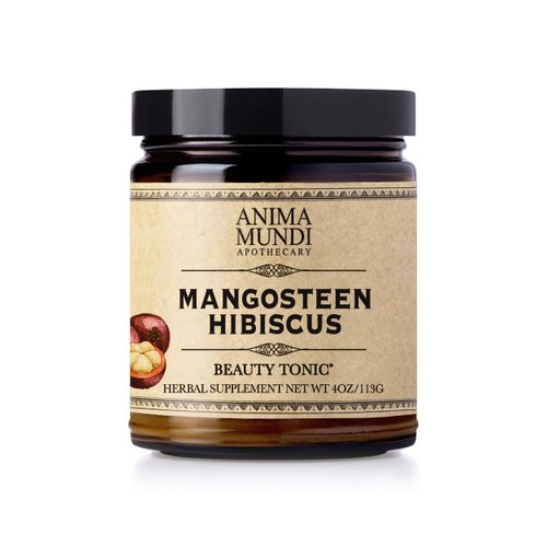 Anima Mundi Mangosteen Hibiscus Beauty Tonic - Organic Mangosteen Fruit Powder with Hibiscus Flower - Contains Naturally-Occurring Vitamin C from Mangosteen for Skin and Immune Support (4oz / 113g)